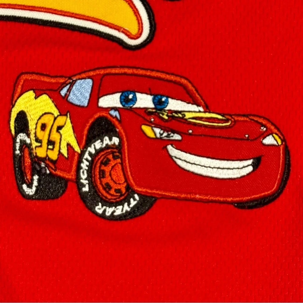 Vintage Cars Lightning McQueen Baseball Jersey Boys Medium Walt Disney World